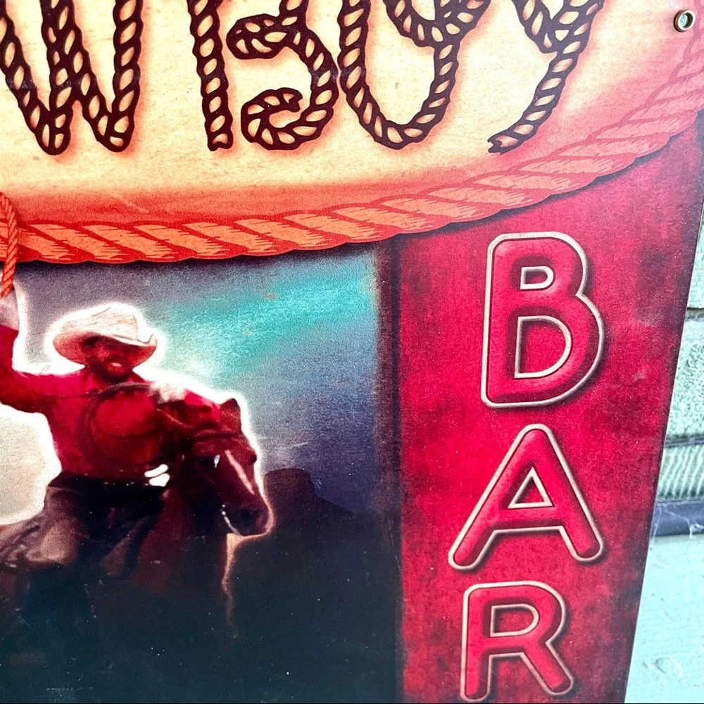 NEW Heavy Duty Steel The Cowboy Bar Metal Sign